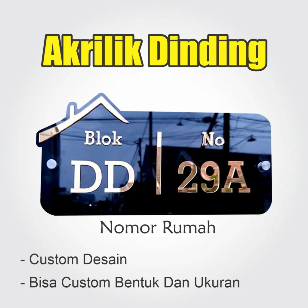 nomor rumah akrilik